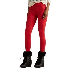 LAUREN RALPH LAUREN Womens Red Stretch Skinny Leggings Sz M